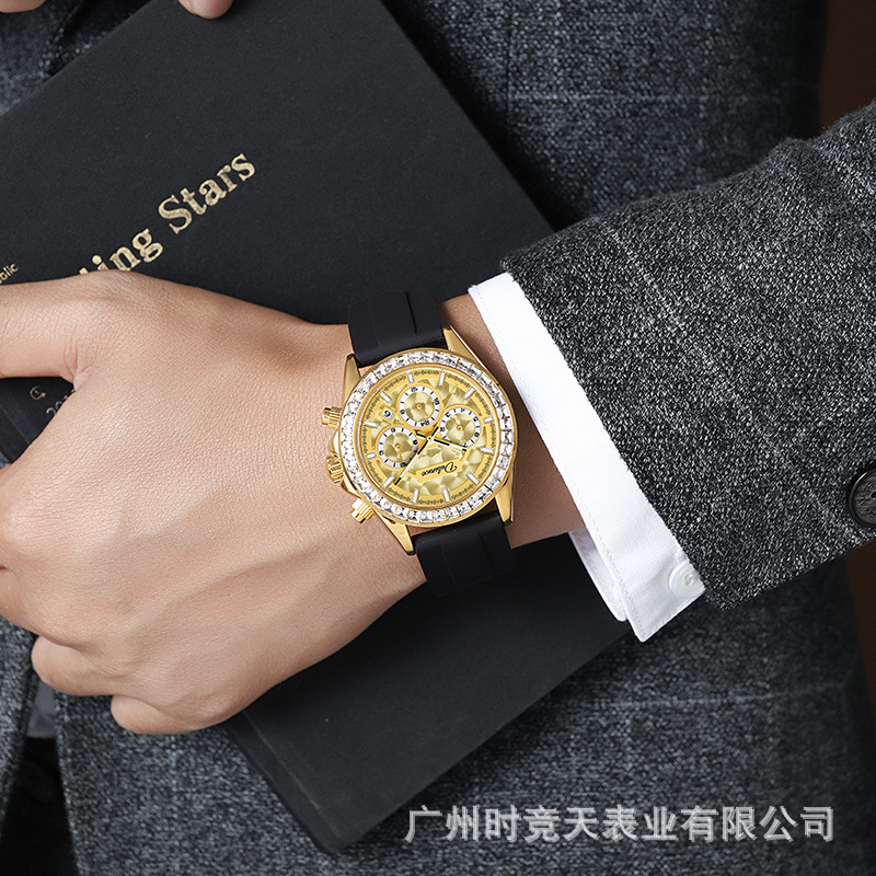 Reloj mecánico automático genuino Glacier Landitongna Acero inoxidable Cinturón de acero sólido Reloj multifuncional con hebilla original para hombre