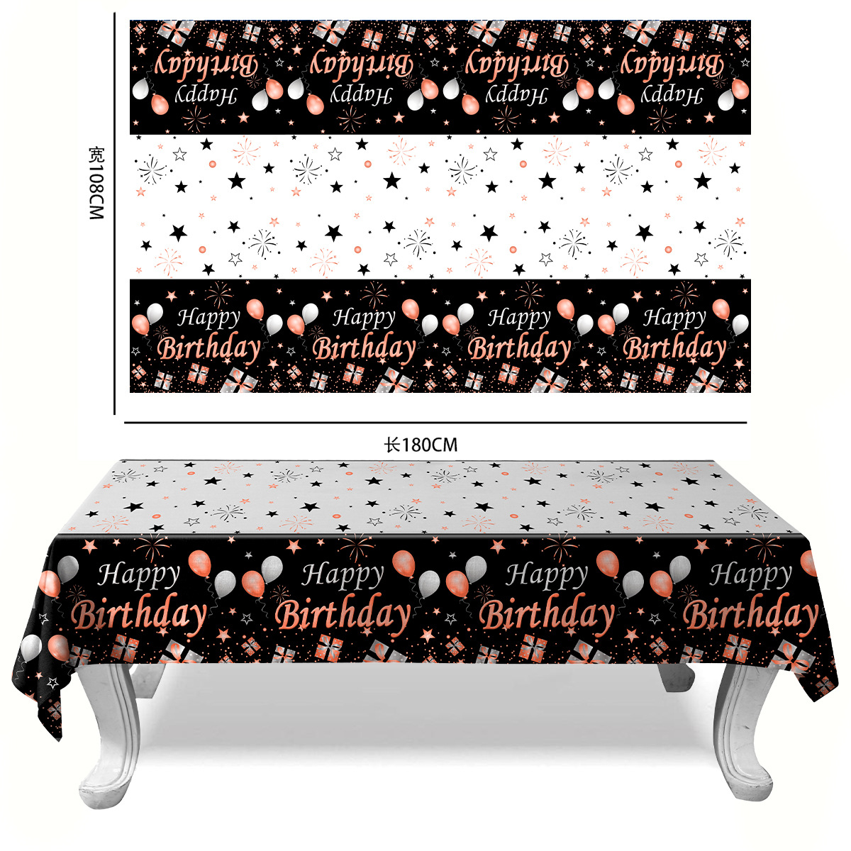 Mantel desechable de pvc original Mantel impermeable de flores completas Mantel de suministros para fiestas Mantel de plástico GRAD de temporada de graduación