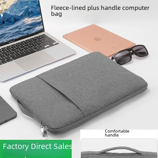 Velvet Oxford Cloth Handbag Tablet Protective Cover Suitable for Lenovo 15 Huawei 14inch Laptop Sleeve