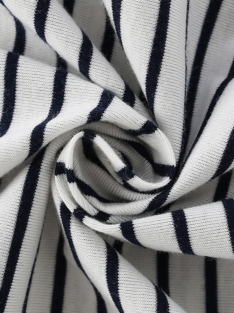 Malwee niño conjunto de rayas de verano nuevo estilo europeo y americano para niños cuello redondo casual pantalones de cintura elásticos de manga corta