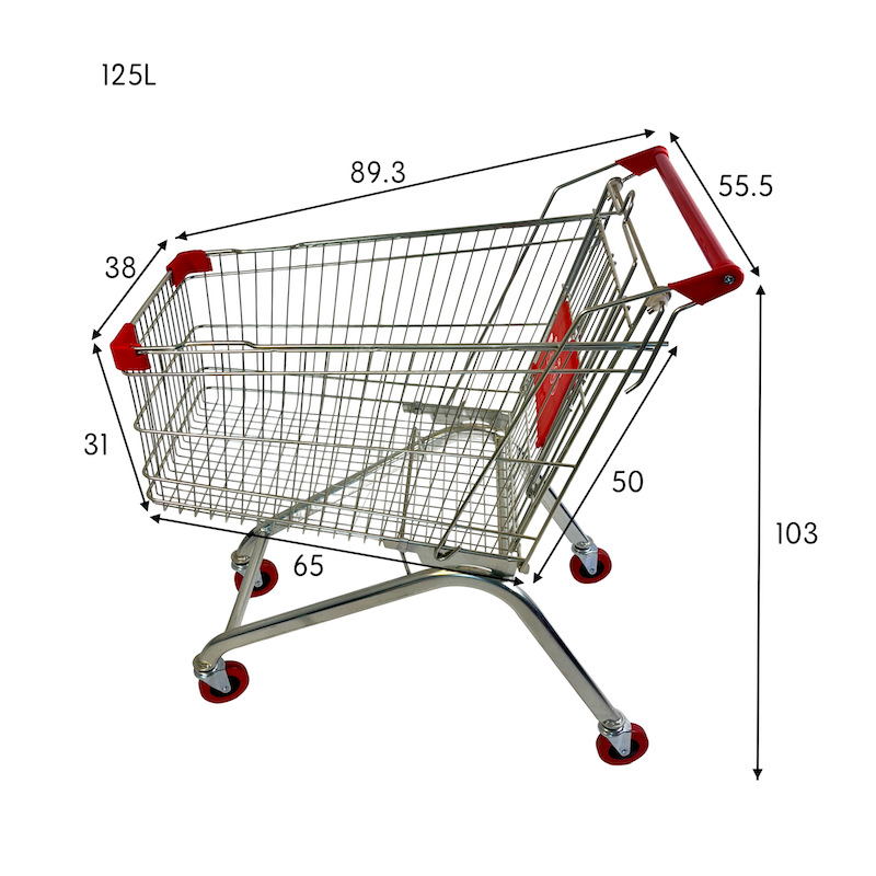 PVC 휠이 표준으로 장착된 125L 녹 방지 인기 모델