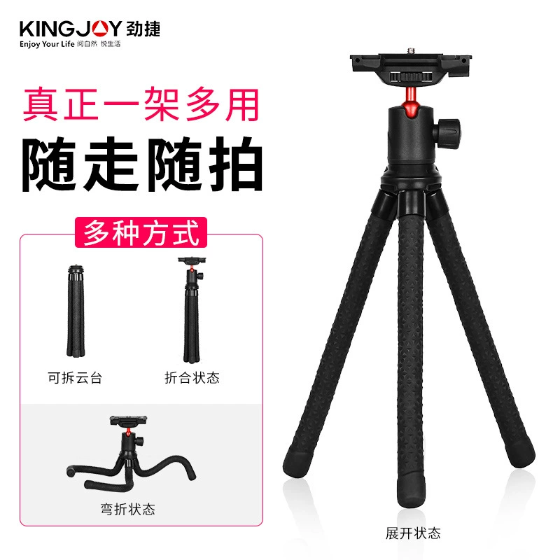 Китай Jinjie KT660 восьмиугольный трёххватовый тройной штатив для микро-камеры, крепление SLR, мобильный телефон, портативный Vlog, треугольник восемь улов рыбы