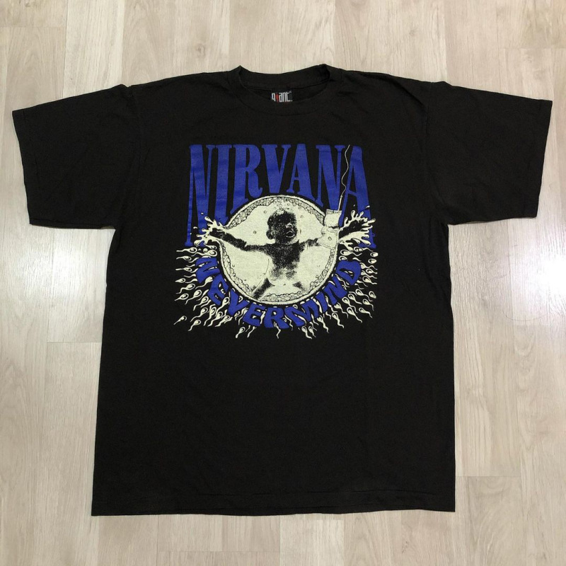 Long-Term Nirvana Classic Rock Band European and American Retro Summer Short-Sleeved Cross-Border T-Shirt for Men