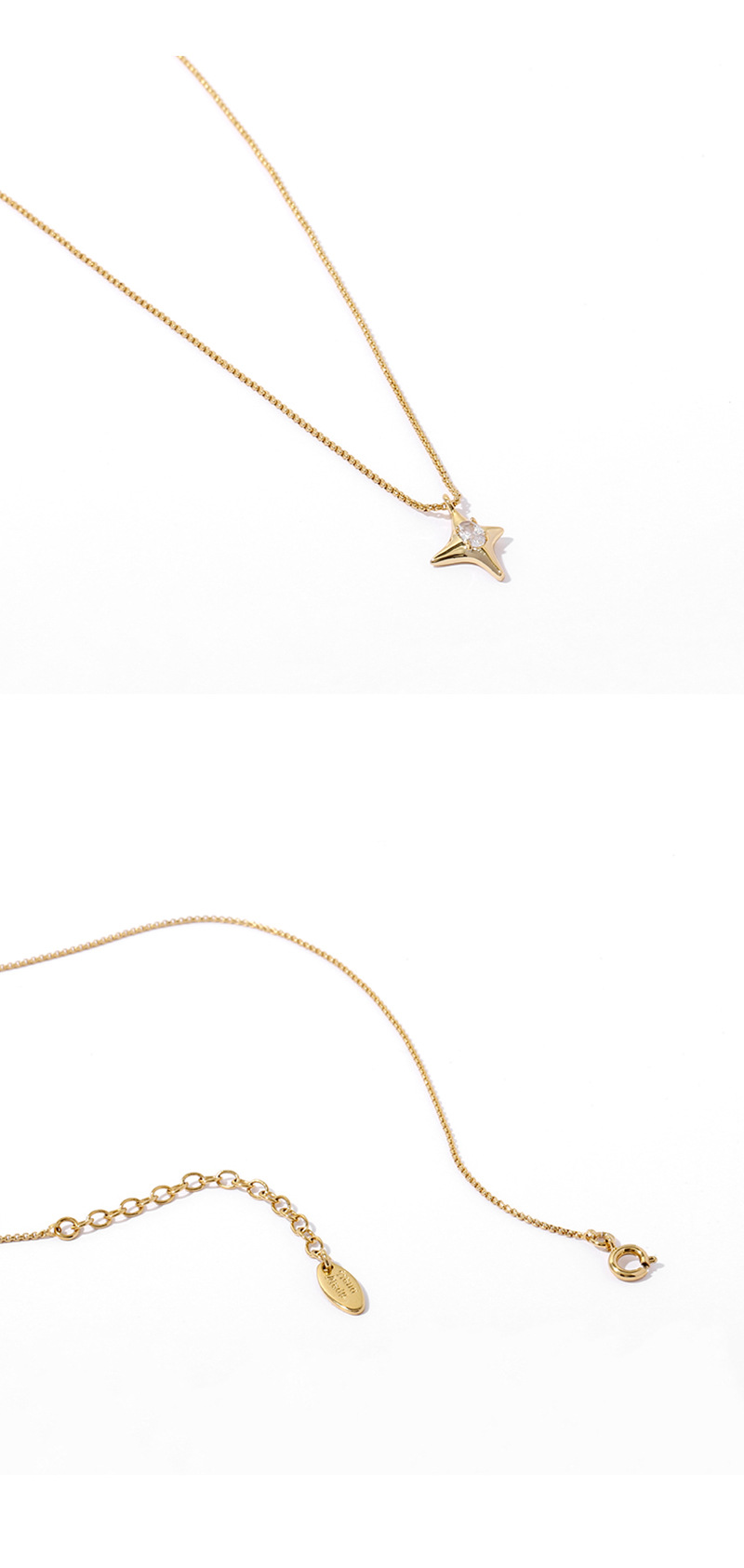 Style Simple Star Le Cuivre Placage Incruster Zircon Plaqué Or Pendentif display picture 2