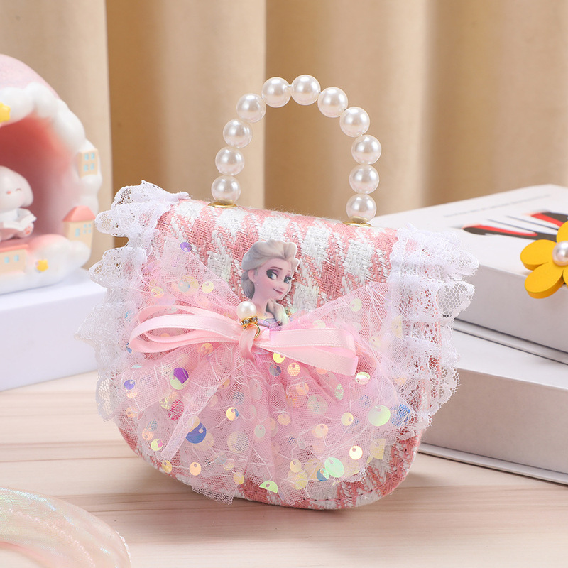 子供のクロスボディバッグ漫画かわいい収納ショルダーバッグプリンセスエルサ小さなバックパックガールバッグ小銭入れ軽量|undefined