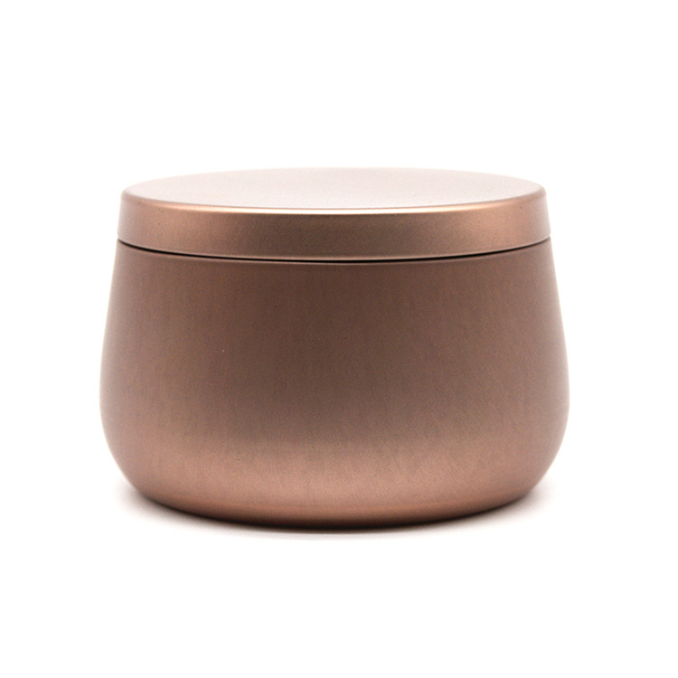 Tarro de Hojalata para Velas Aromáticas 8 oz Forma Abombada para Dulces y Regalos