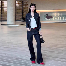 日系复古牛仔外套女2025秋季新款小个子休闲宽松显瘦短款夹克上衣