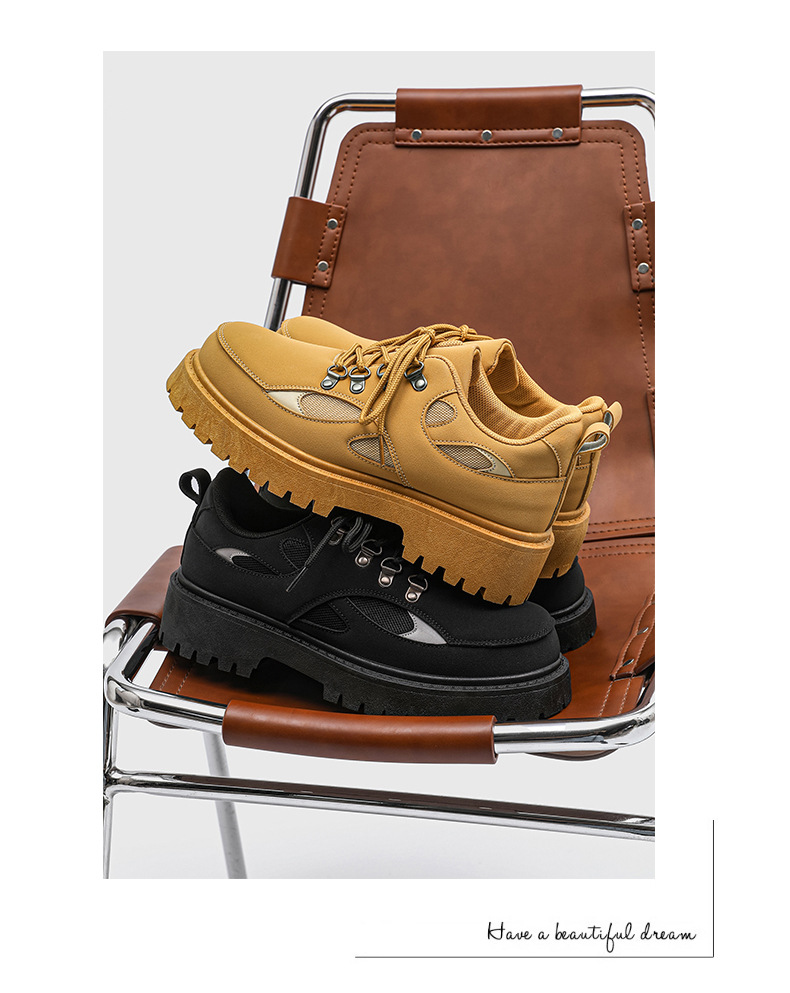 Herren Arbeitsschuhe Winter Outdoor Wandern wasserdicht und rutschfest Herren Freizeit Lederschuhe, schwarz Baustelle Arbeit_voghion.com