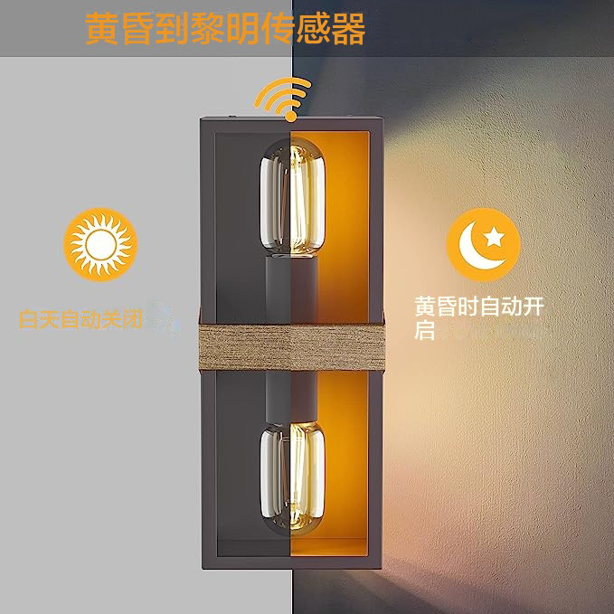 Outdoor Wall Lamp New Creative with Photoelectric Sensor up and down Lights IP65 Waterproof for House Patio Garage Outdoor Wall Lamp New Creative with Photoelectric Sensor up and down Lights IP65 Waterproof for House Patio Garage
