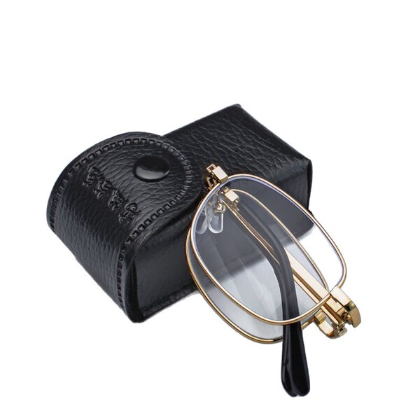 Metal smart zoom folding reading glasses for middle-aged and elderly…