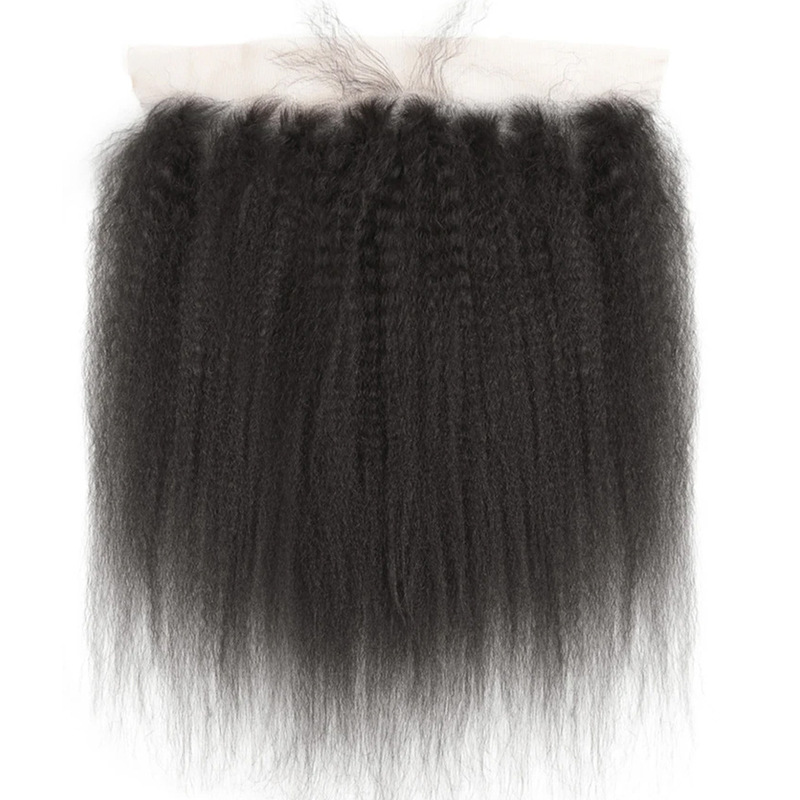 13X4 13X6 yaki Transparent Net Hair Block lace frontal Human Hair Wig European and American Cross-border Special Supply