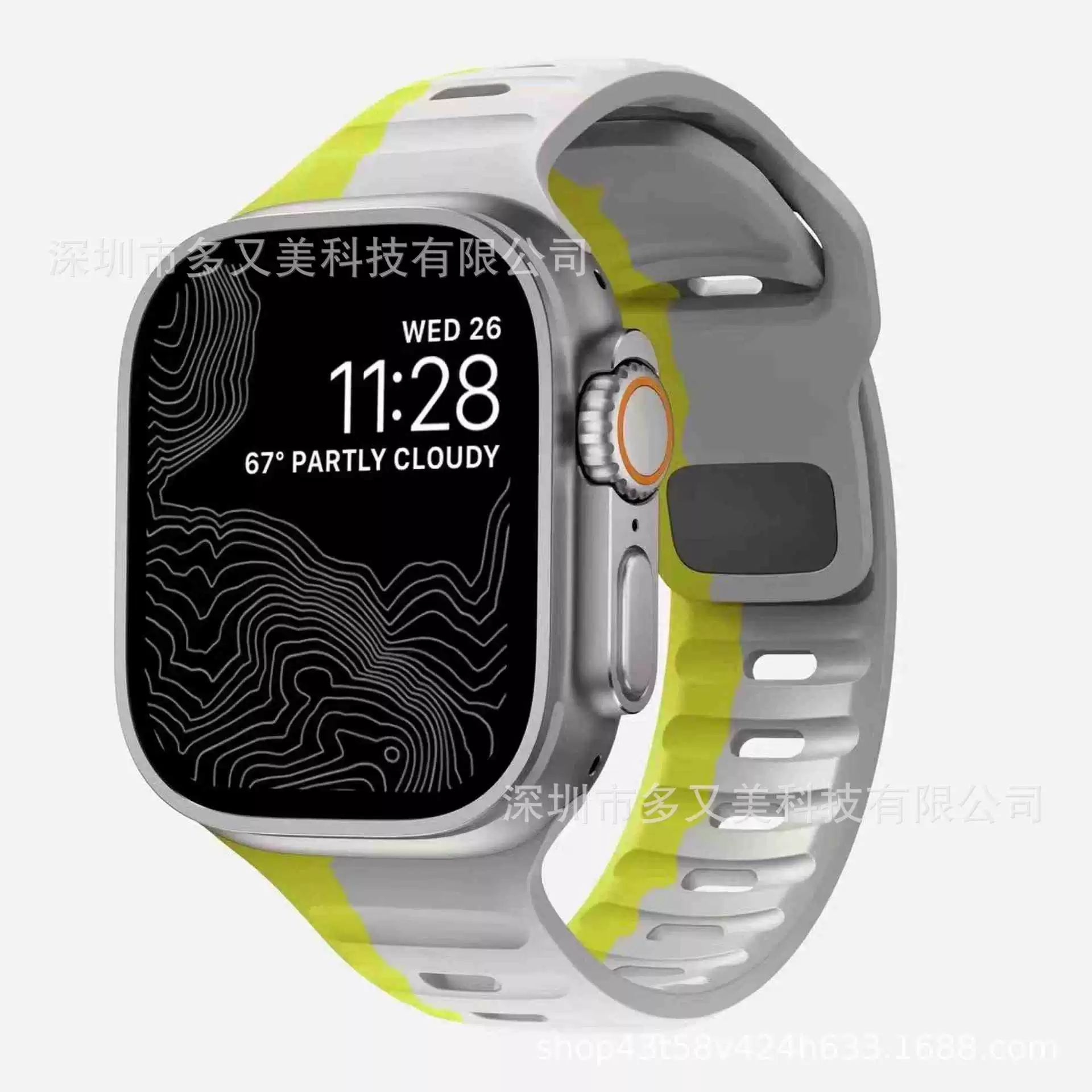 Силиконовый ремешок (совместим с Apple Watch) 38/40/41/42/44/45/46/49 мм — разные цвета