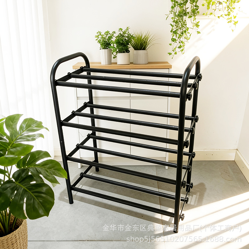 家用多层鞋架可伸缩多功能移动鞋架置物架门口室内简易收纳架鞋子
