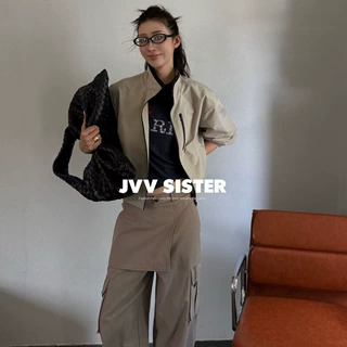JVV十三行2026秋季新款极简户外风短款冲锋衣百搭休闲外套女01260
