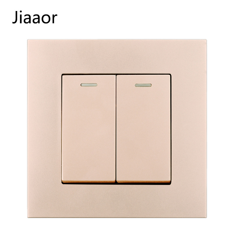 Two-way single-pole switch panel white double-pole 86-type flush-mounted home wall two-position single-pole switch panel