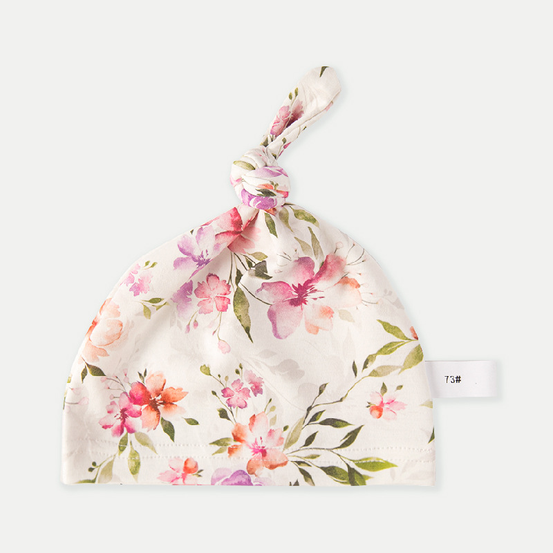 Tapa de neumático de bebé europeo y americano sombrero recién nacido tapa de puerta de cuidado de bebé floral 2023 nueva celebridad en línea al por mayor