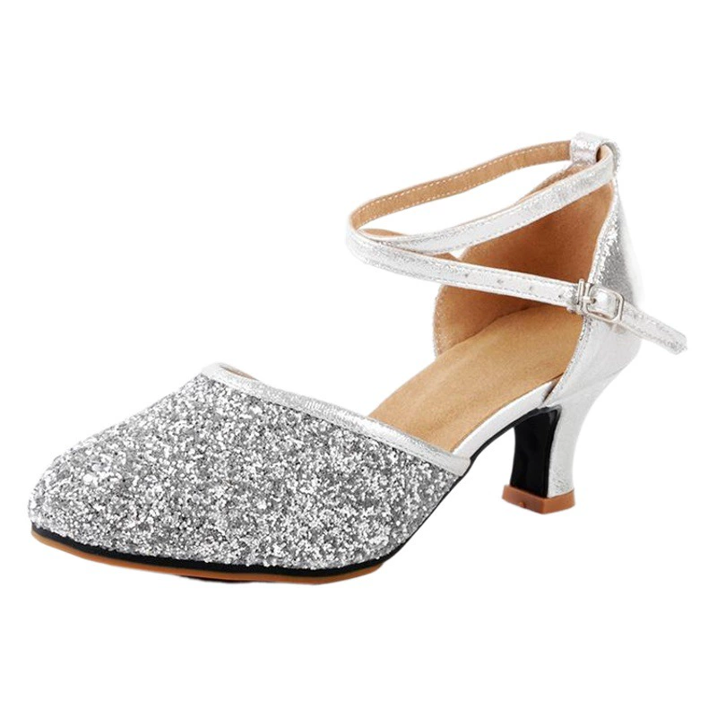 Женские туфли для латины, квадро-дэнса, бальных танцев, на среднем и высоком каблуке, неизносостойкие, модные
