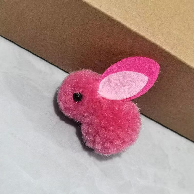 Bola de piel de bricolaje para niños conejo de peluche accesorios de linterna de conejo accesorios de joyería de horquilla antigua Linda Isla de hielo piel de conejo