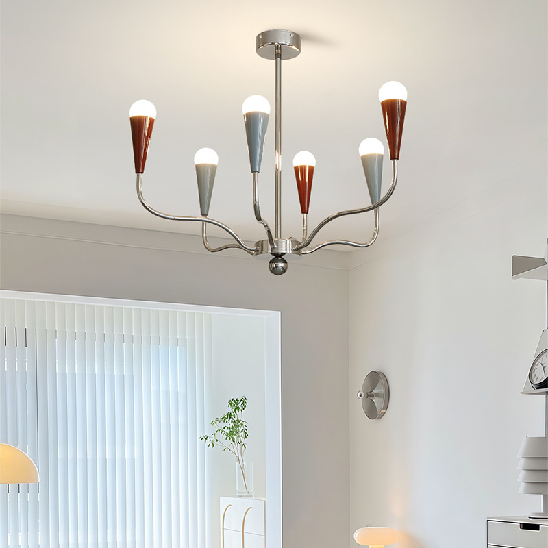 Diseñador de lámpara de sala de estar vela francesa diseño americano dormitorio lujoso lámpara de lujo principal moderno restaurante retro después de ahora