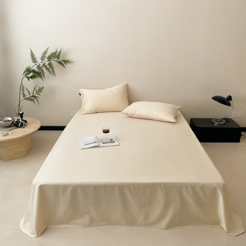 100S de lujo ligero Xinjiang algodón largo sábanas de algodón sólido sábanas caseras sábanas de satín
