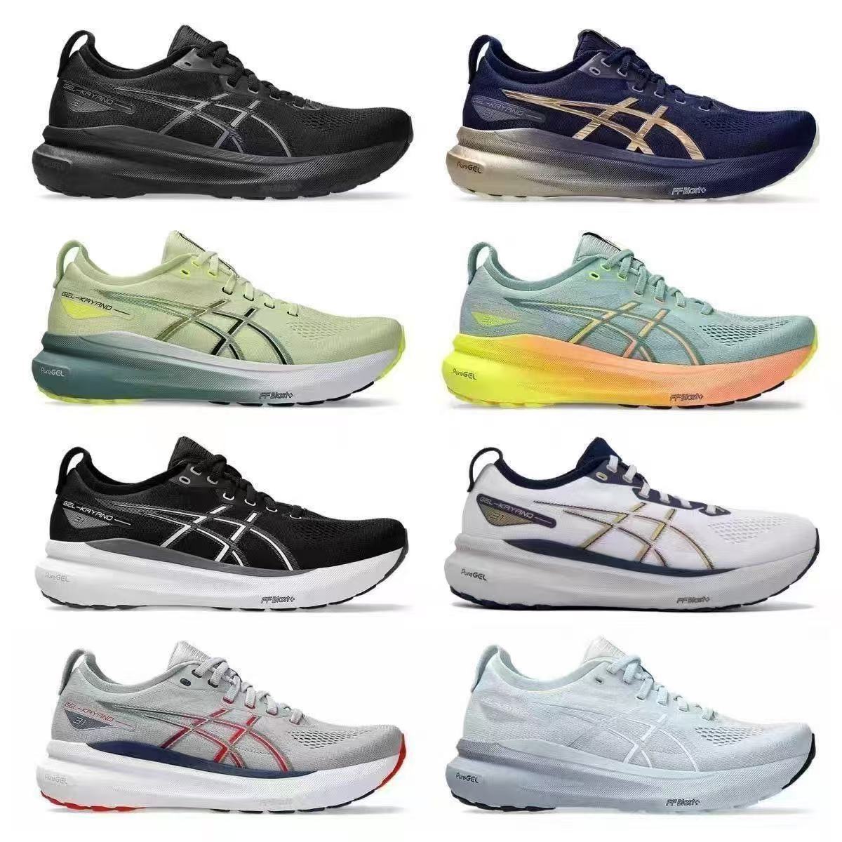 Zapatos para correr GEL-Kayano31 Putian, soporte estable, absorción de impactos, rebote transpirable, zapatos para correr deportivos ligeros y cómodos para hombres y mujeres