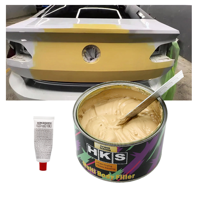 外贸出口钣金灰易打磨耐高温汽车漆面划痕修复填补速干补土 2KG