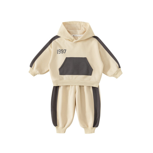Beibei City boys spring clothes simple girls suit children 1997 hooded Huzhou children's clothing CT83039