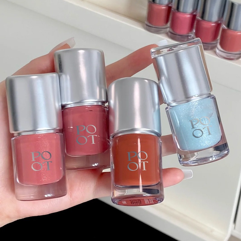 Poto Lip Gloss Large Capacity Lip Oil Mirror-Like Water Gloss Shimmer Moisturizing Lipstick Lip Color Tiktok Same Style 227