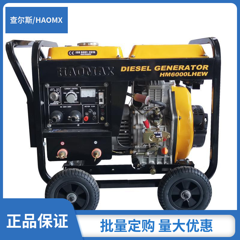 电焊两用柴油发电机组HAOMAX HM6000LHEW