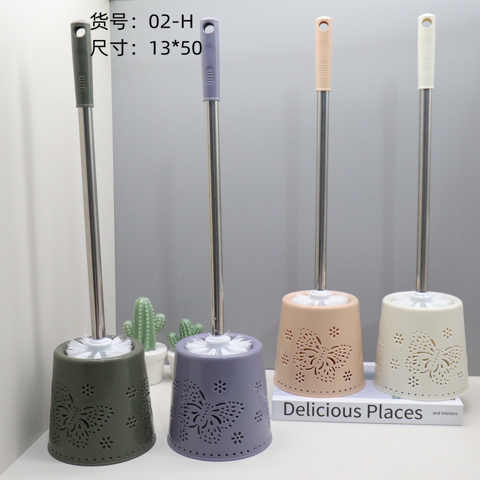 Toilet Brush Long Handle to Go to Dead Angle Toilet Toilet Sitting Brush Cleaning Decontamination Round Head Household Toilet Cleaning Toilet Toilet Brush Set