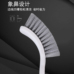 Square Plastic Toilet Brush Home Bathroom Long Handle Brush Floor Toilet No Dead Angle Curved Gap Cleaning Brush