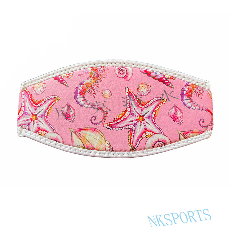 Wholesale 5mm Diving Mask with Hair Protection Neoprene Heat Transfer Double-Sided Opening Snorkeling Mask Hair Band