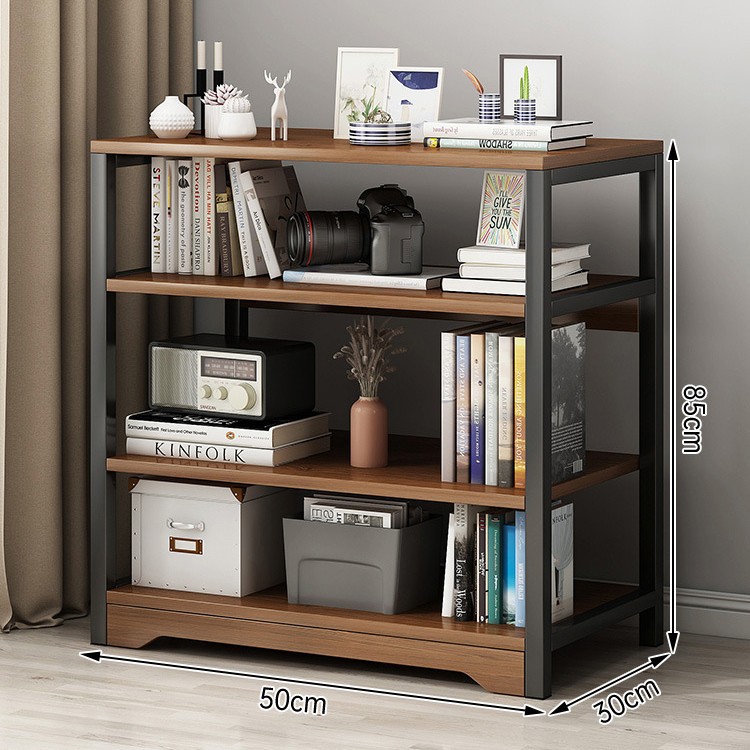 Piso multi-capa de almacenamiento rack de hierro multifuncional simple estantería Escritorio de oficina estante de almacenamiento de pared image 19