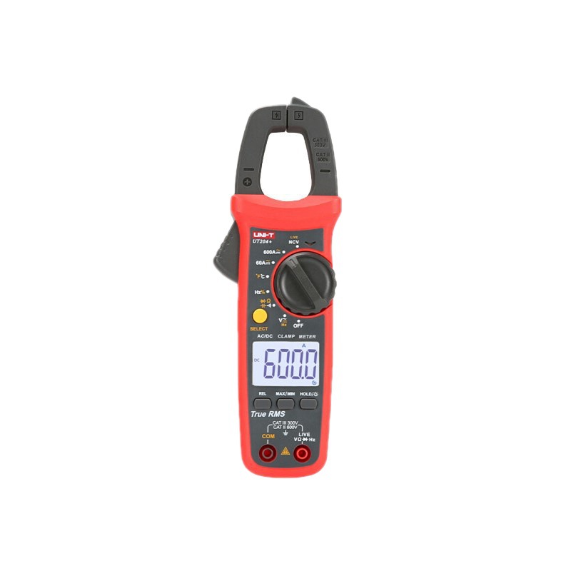 优利德UT204+数字钳形表数显万用表真有效值电流表交直流表UT2