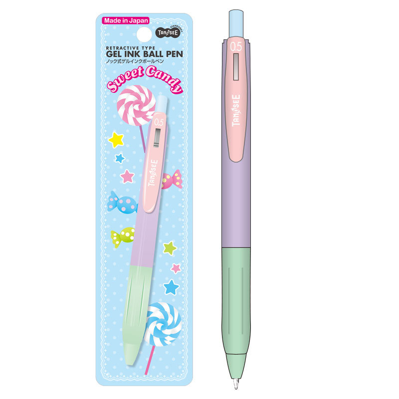 (2개) 일본 TANOSEE×ZEBRA CANDY LIMITED 펜 JJ15 마카롱 젤펜 학생 0.5 시험 프레스 펜