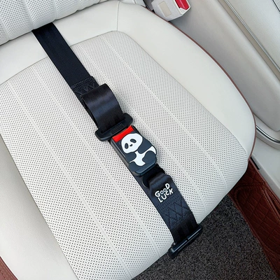 Car Supplies for Women: Car seat belt - three-point-anti-strangle-safety-belt-black-panda