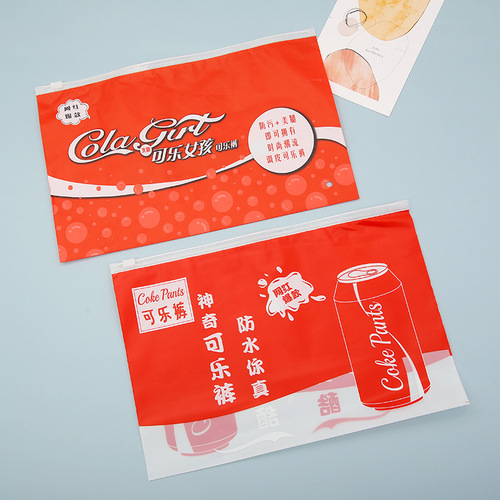 Pantyhose Packaging Bag Women's Underwear Cola Pants Zipper Bag Internet Famous Beautiful Leg Pants Packaging Bag Apparel Packaging Bag 