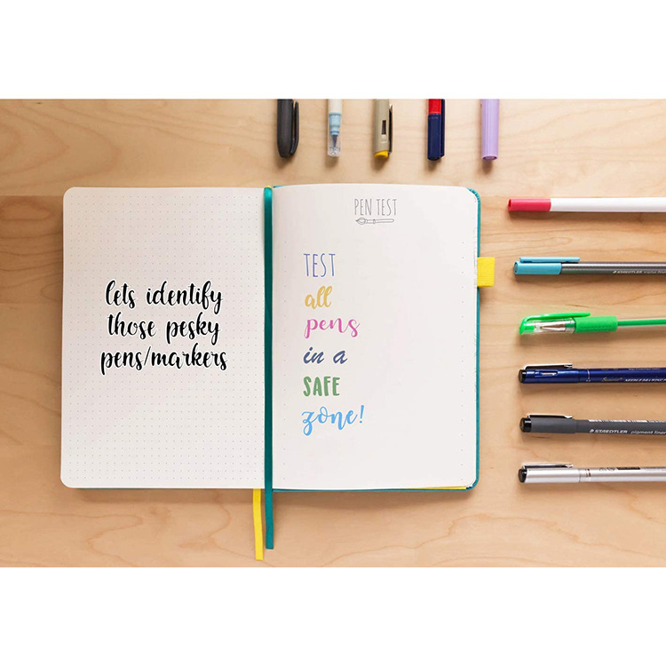 Amazon popular creatividad cuaderno a5 bloc de notas matriz de puntos línea horizontal página interior cinta de dos colores al por mayor