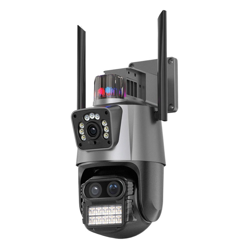 Icsee Xiongmai bola pistola binocular vinculación de doble lente wifi360 grados giratoria Cámara vigilancia remota inalámbrica