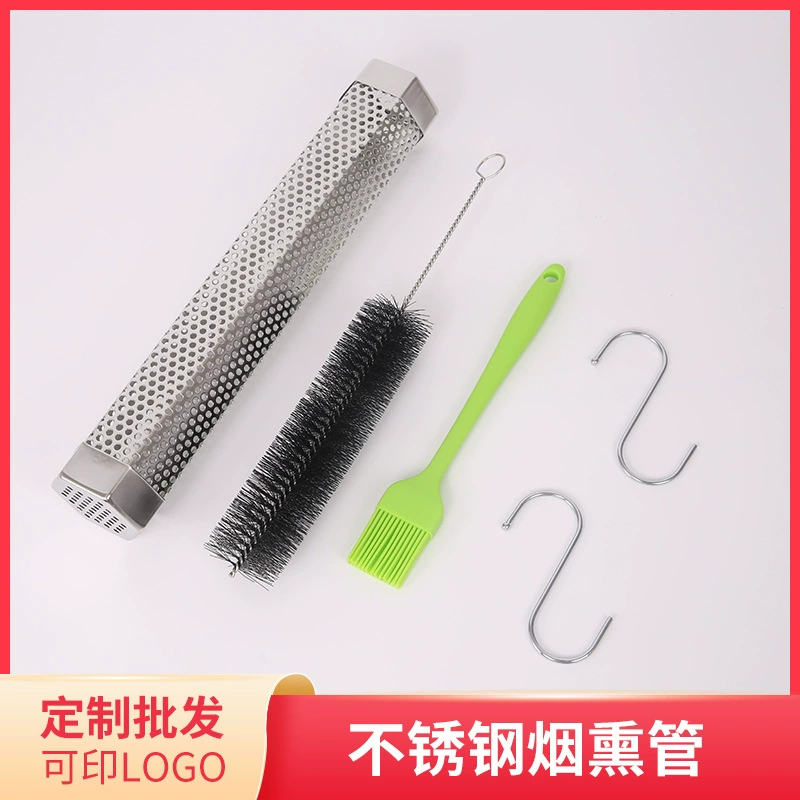 Нержавеющая сталь 304 копченая трубка для барбекю мясо копченая трубка 12-дюймовая шестиугольная барбекю на открытом воздухе фрукты древесина копченая трубка для барбекю