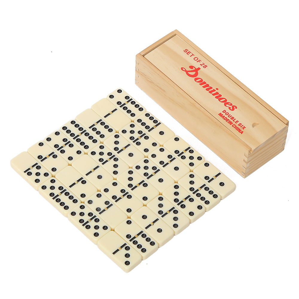 Foreign trade dominoes dominoes cards chess wooden box dominoes suit game puzzle board game toys wholesale
