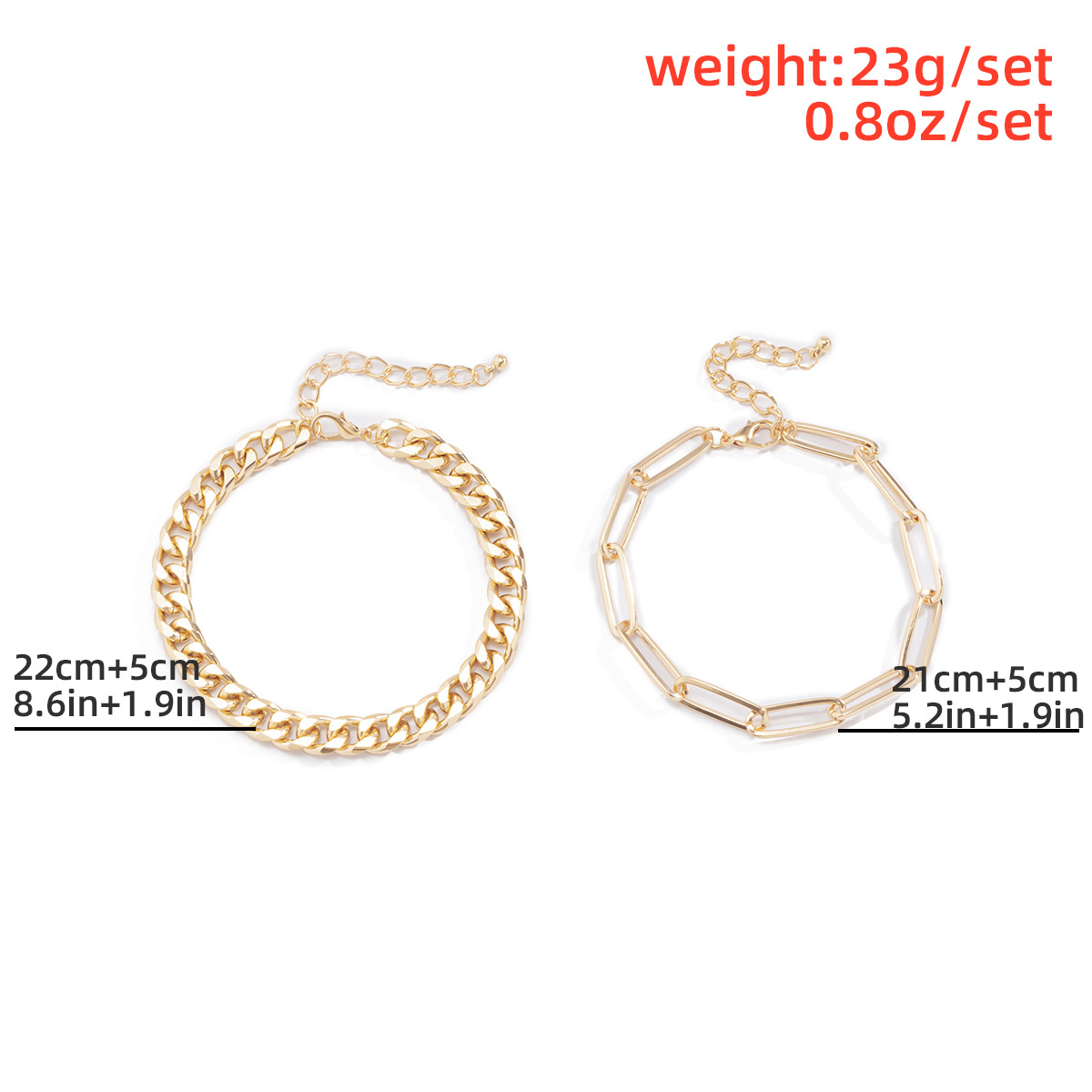 Retro Simple Metal Anklet Set display picture 11