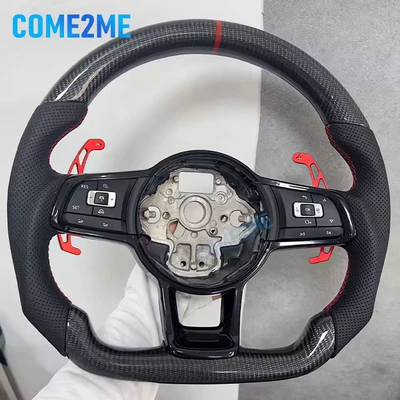 Suitable for Volkswagen Golf 7 7.5 GTI GTD GTE R 2013-2020, carbon fiber steering wheel (Steering wheel) - new-r-logo