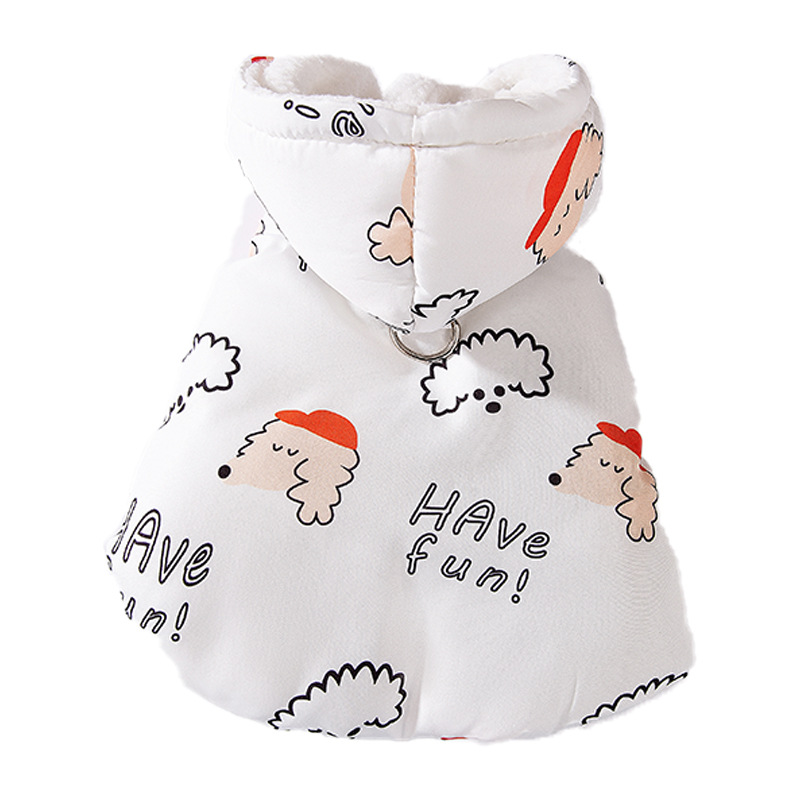 Otoño y invierno perros gruesos calentamiento impresión coreana de animales pequeños chaleco de algodón chaleco Teddy gato ropa de mascotas