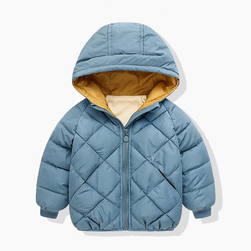 Cross-Border Foreign Trade Amazon Children's Autumn and Winter Jackets for Girls and Boys, Fleece-Lined, Thickened, Warm Cotton Clothing, Winter Wear