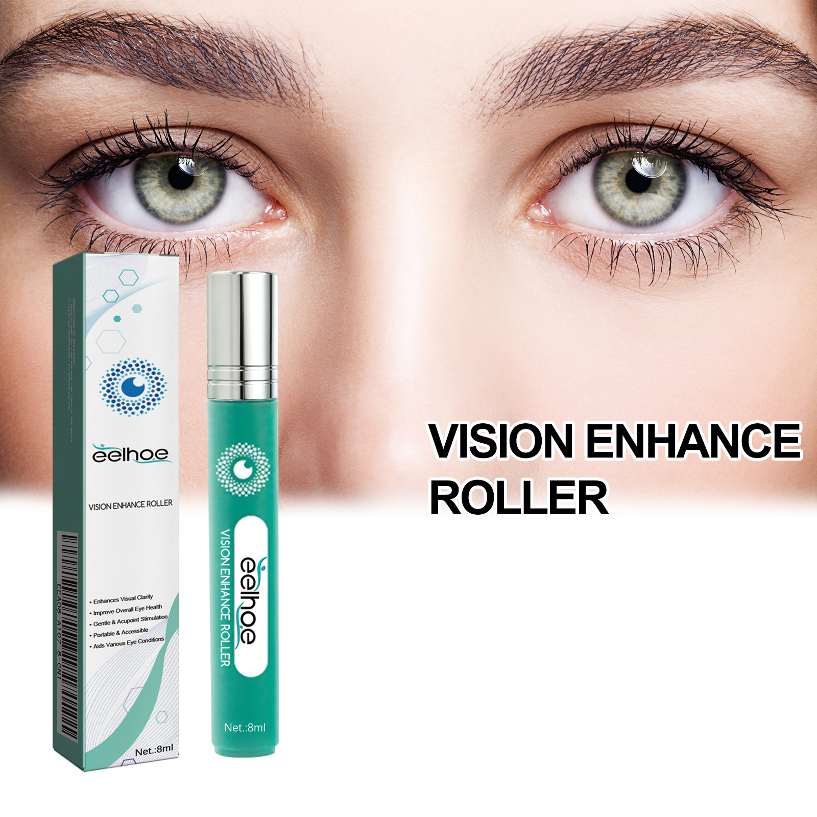 Eelhoe Eye Roller Essence Gentle Daily Portable Eye Massage Essence Roller Ball Comfortable Care