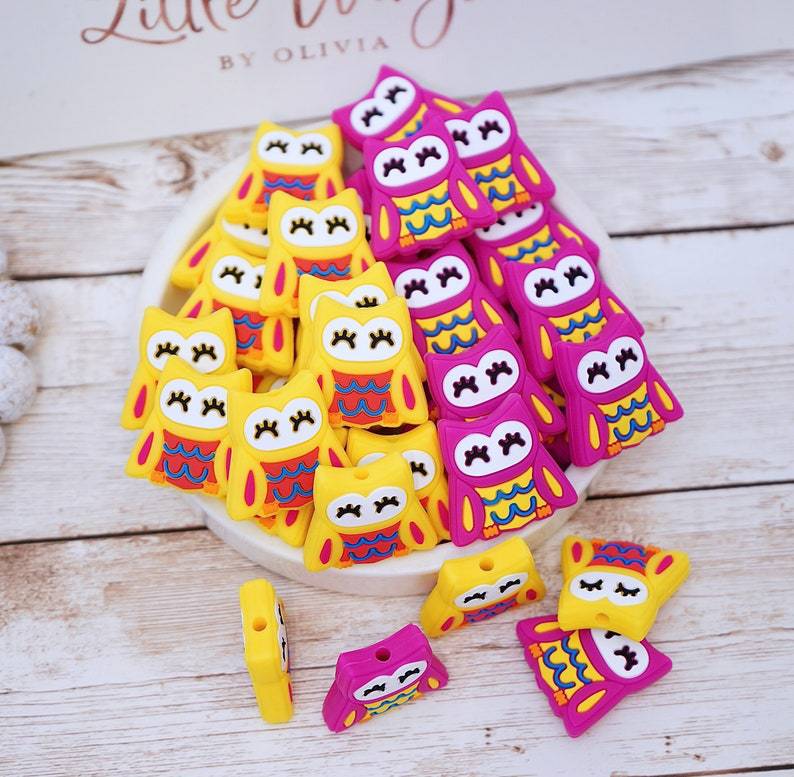 Nuevos suministros para bebés de dibujos animados búho mordedor creativo DIY bebé molar pezón cadena anti-caída cadena Accesorios