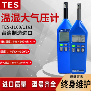 Wholesale Tes1160A/1161 Taiwan Taishi Digital Display High-Precision Handheld Temperature and Humidity Meter Atmospheric Pressure Measurement