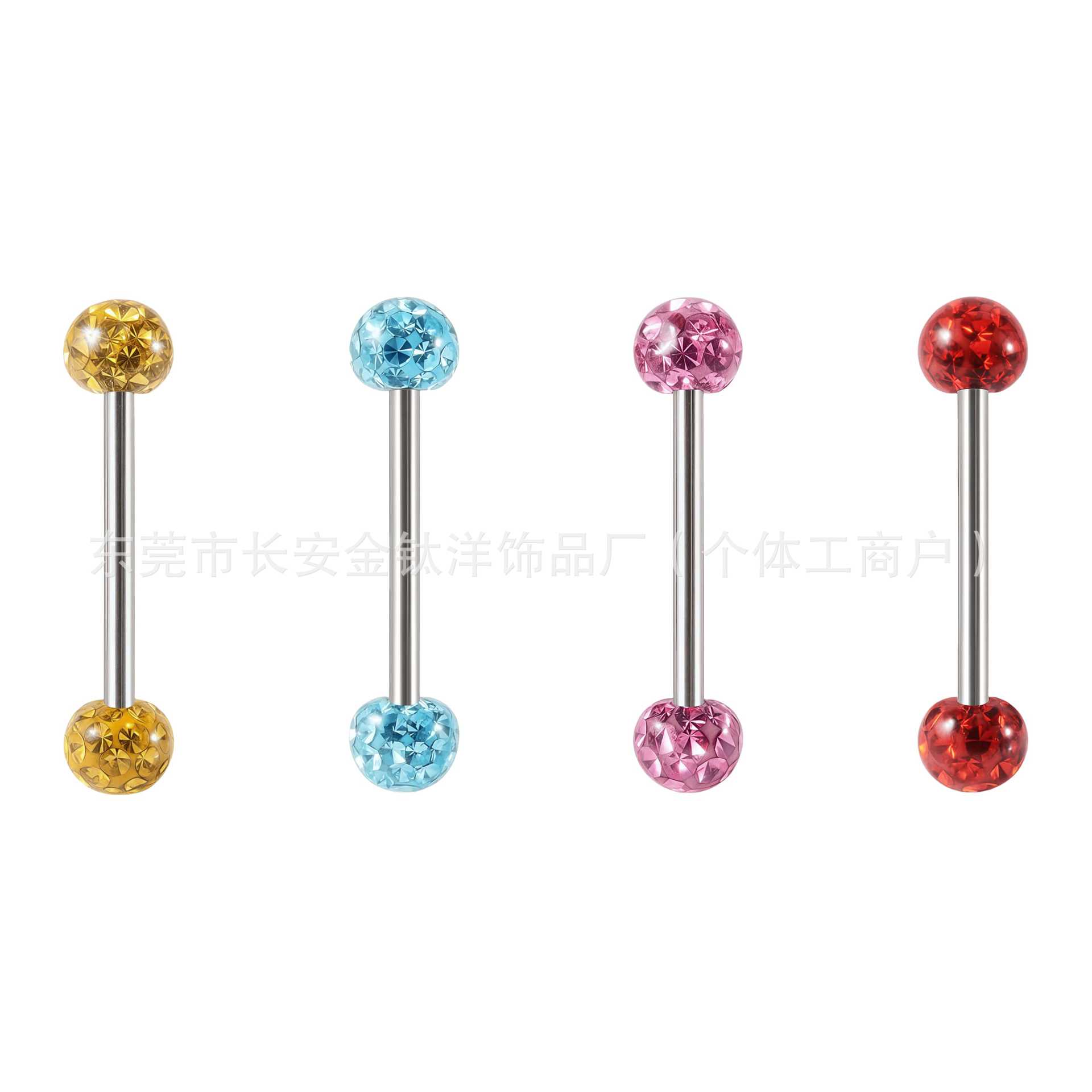 F136 Titanium Shambala Drill Ball Mud Ball Tongue Lip Ear Bone Piercing Jewelry Purple detail image 7