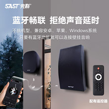 先科商铺门面专用音箱餐厅壁挂式音响无线蓝牙重低音公共广播音箱
